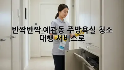 반짝반짝✨ 예관동 주방/욕실, 청소 대행 서비스로!